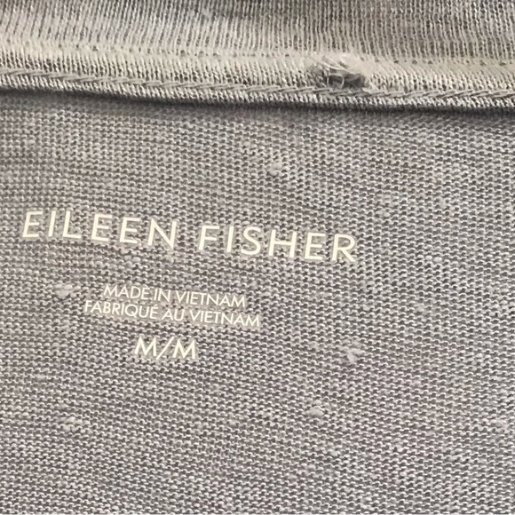 Eileen Fisher Organic Linen Jersey Crew Neck Top T Shirt Knit Sweater Minimalist - Picture 5 of 12